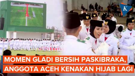 Momen Gladi Bersih di IKN, Paskibraka Aceh Kenakan Hijab Kembali