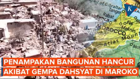 Gempa Dahsyat di Maroko, Rekaman Udara Tampilkan Kerusakan yang Meluas