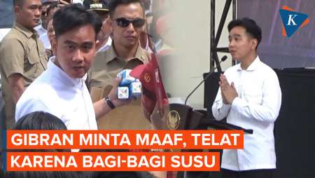 Momen Gibran Minta Maaf Telat Acara Persekutuan Gereja-gereja gegara Bagi-bagi Susu 