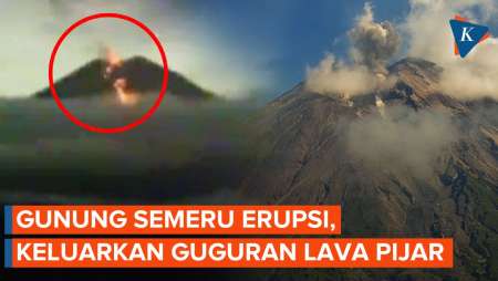 Gunung Semeru Erupsi dan Keluarkan Guguran Lava Pijar, Warga Diminta Waspada