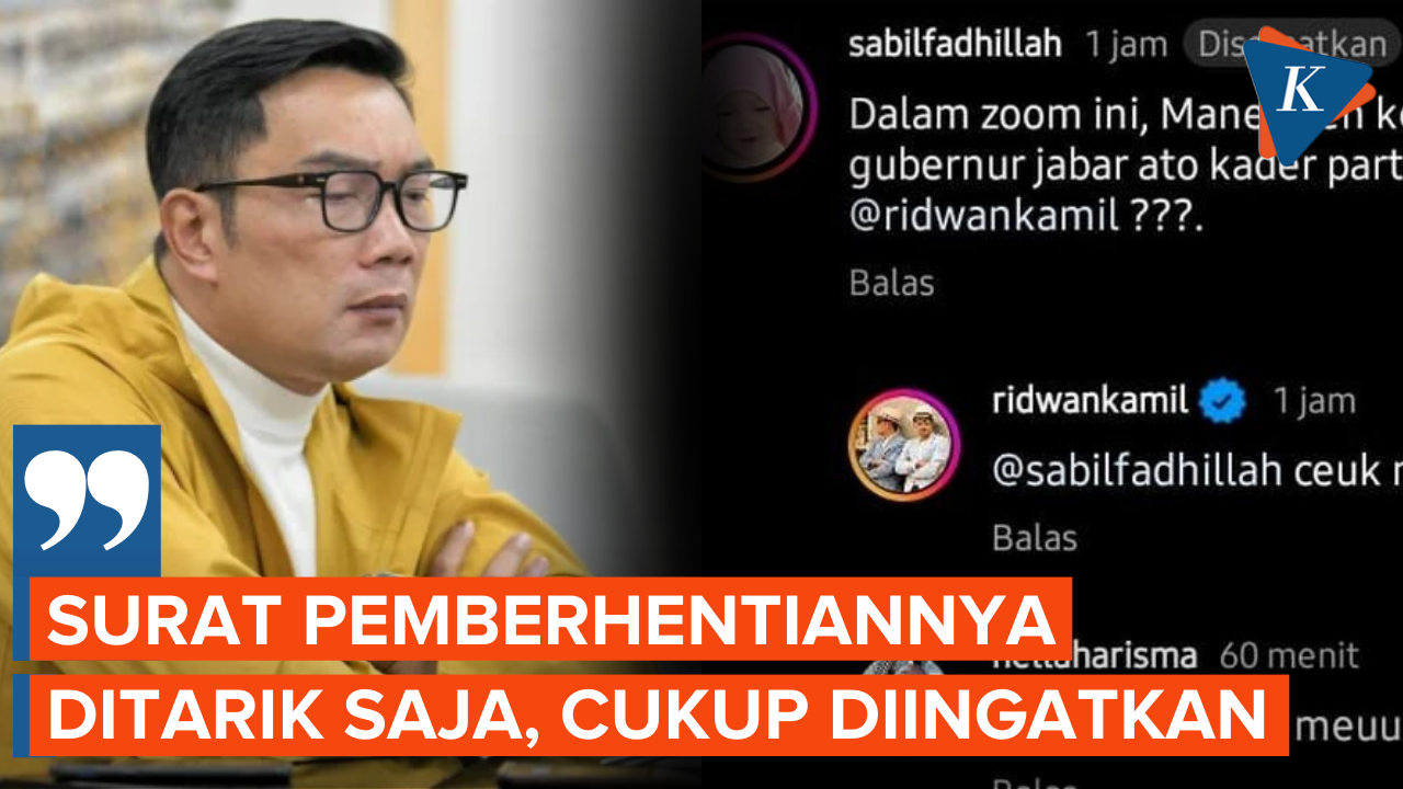 Ridwan Kamil Minta Surat Pemberhentian Guru yang Kritiknya di Instagram Dicabut