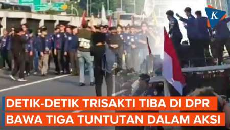 Potret Long March Trisakti "Serbu" DPR, Gaungkan "Tritura Kembali"