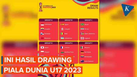 Hasil Drawing Piala Dunia U17 2023: Indonesia Bersama Ekuador