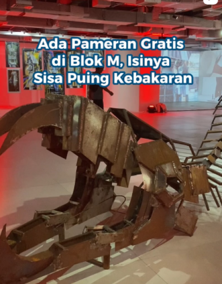 Ada Pameran di Blok M Bekas Puing Kebakaran