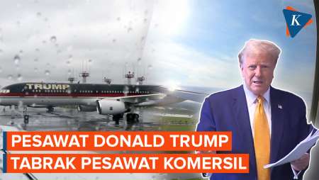 Pesawat Boeing Milik Donald Trump Tabrak Pesawat Komersial di Bandara