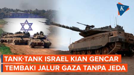 Barisan Tank Israel Kian Gencar Gempur Gaza