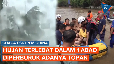 Nestapa China Hadapi Curah Hujan Ekstrem dan Topan