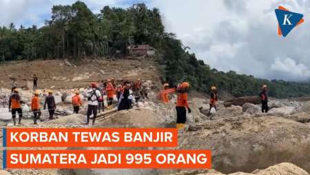 Update BNPB Banjir Sumatera: Korban Tewas di Aceh, Sumut, dan Sumbar Jadi 995 Orang
