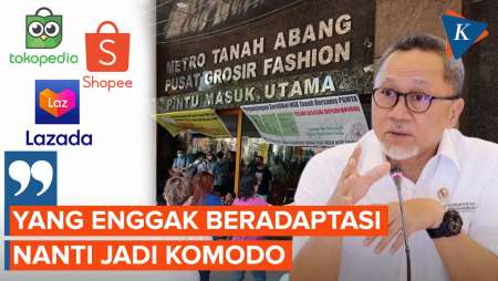 Respons Zulhas soal Pedagang Tanah Abang Minta Lazada dan Shopee Ditutup