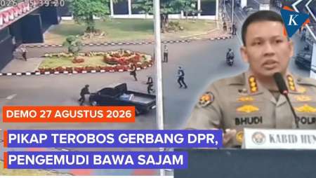 Pikap Terobos Gerbang DPR Saat Demo 27 Agustus, Sopir Mau Tabrak Petugas dan Bawa Sajam
