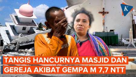 Gempa NTT Hancurkan Masjid Dan Gereja, Tangis Warga Pecah Di Manggarai Timur
