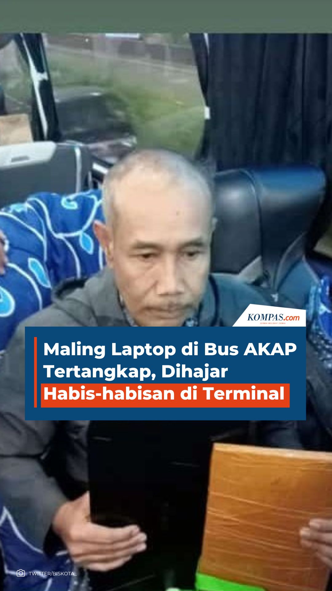 Maling Laptop di Bus AKAP Tertangkap, Dihajar Habis-habisan di Terminal