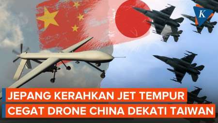 Memanas! Jepang Kerahkan Jet Tempur Untuk Cegat Drone China Dekati Taiwan