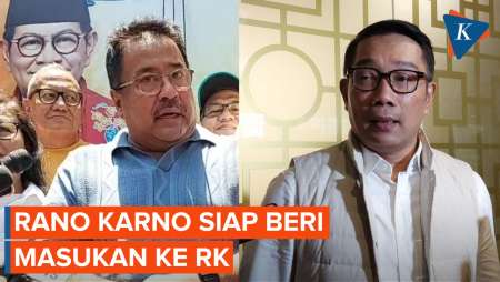 Rano Karno Bicara soal Pertemanan dengan Ridwan Kamil