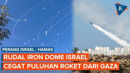 Iron Dome Israel Cegat Puluhan Roket yang Ditembakkan dari Gaza