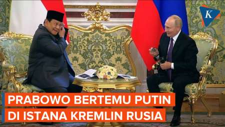 Prabowo Subianto dan Presiden Rusia Vladimir Putin Bertemu di Moskwa