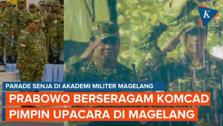 Prabowo Pimpin Upacara di Magelang, Tiga Presiden Kompak Berseragam Komcad