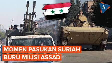 Momen Pasukan Suriah Memburu Milisi Assad yang Enggan Serahkan Senjata