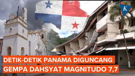 Detik-detik Gempa M 7,7 Guncang Panama, Menara Lonceng Katedral Bersejarah Ambruk