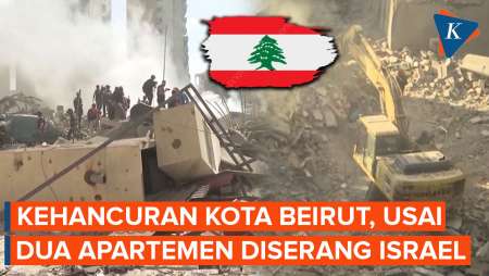 Penampakan Kota Beirut Lebanon yang Porak-poranda Usai Dibombardir Serangan Israel