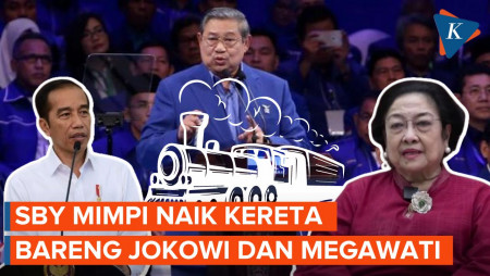 SBY Bermimpi Naik Kereta Api Bareng Jokowi dan Megawati