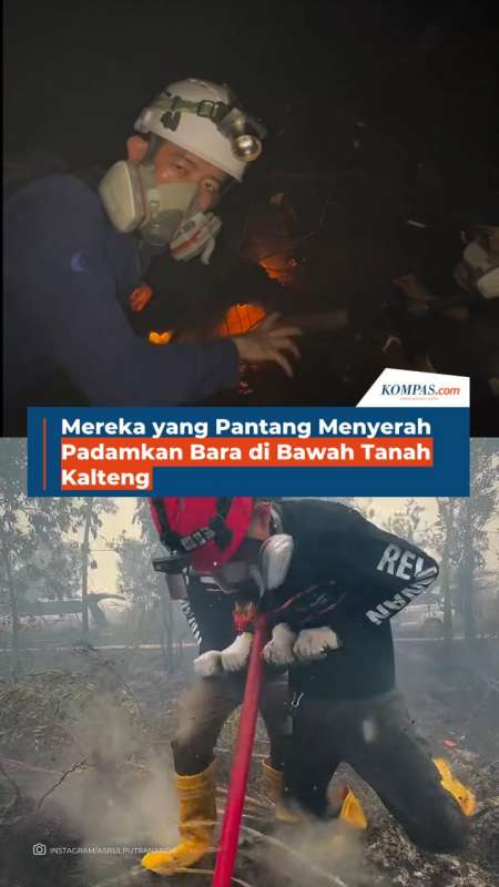 Mereka Yang Pantang Menyerah Padamkan Bara Di Bawah Tanah Kalteng