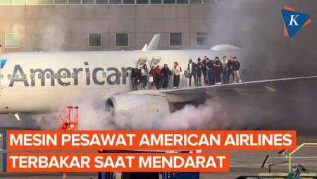 Pesawat American Airlines Terbakar di Bandara Internasional Denver, Penumpang Dievakuasi Darurat