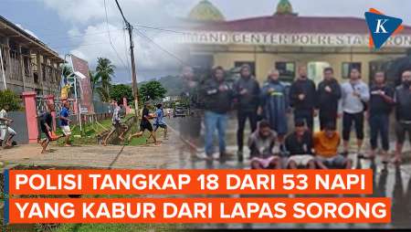 Polisi Tangkap 18 dari 53 Tahanan yang Kabur dari Lapas Sorong