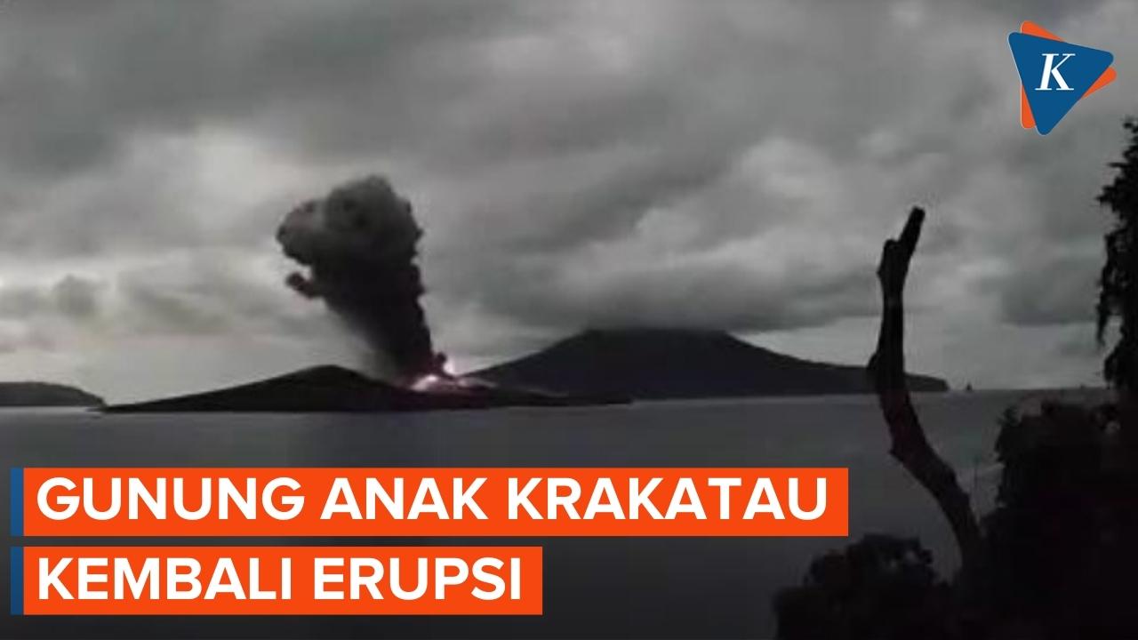 Gunung Anak Krakatau Empat Kali Meletus Sejak Semalam