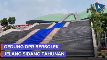 Situasi Terkini Gedung DPR RI Jelang Sidang Tahunan MPR, Prabowo Pidato Kenegaraan 