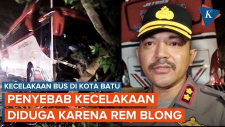 Penyebab Kecelakaan Bus di Kota Batu, Diduga karena Rem Blong, 4 Orang Tewas