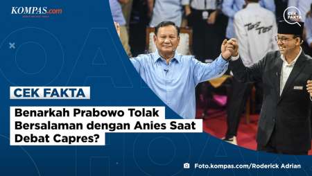 Benarkah Prabowo Tolak Bersalaman dengan Anies Saat Debat Capres?