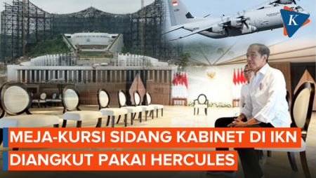 Sidang Kabinet Perdana di IKN, Meja-Kursi Diterbangkan dari Jakarta Pakai Hercules