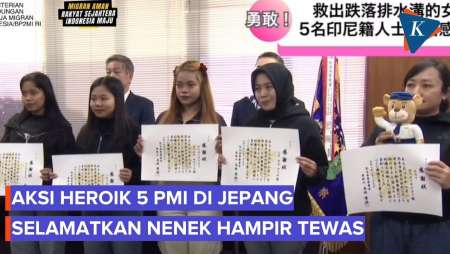 Lima PMI Indonesia Selamatkan Nenek Di Jepang, Dapat Penghargaan Polisi