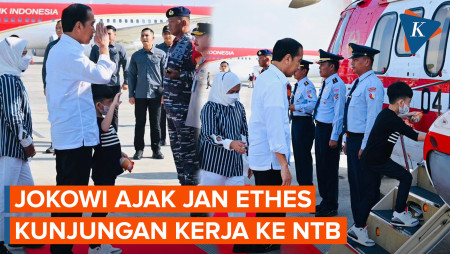 Momen Jan Ethes Temani Jokowi Kunjungan Kerja ke NTB