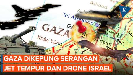 Pasukan Darat Bersama Jet Tempur dan Drone Israel Bombardir Gaza 