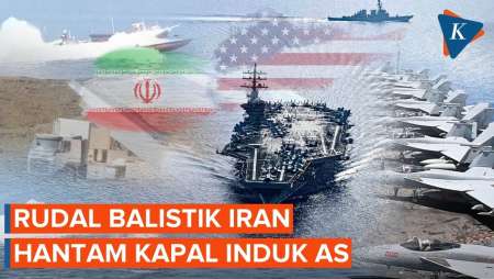 IRGC Klaim Empat Rudal Balistik Iran Hantam Kapal Induk AS USS Abraham Lincoln