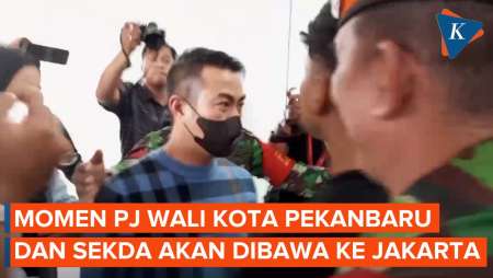 Bungkam! Begini Momen Pj Wali Kota Pekanbaru dan Sekda Sebelum Dibawa ke Jakarta