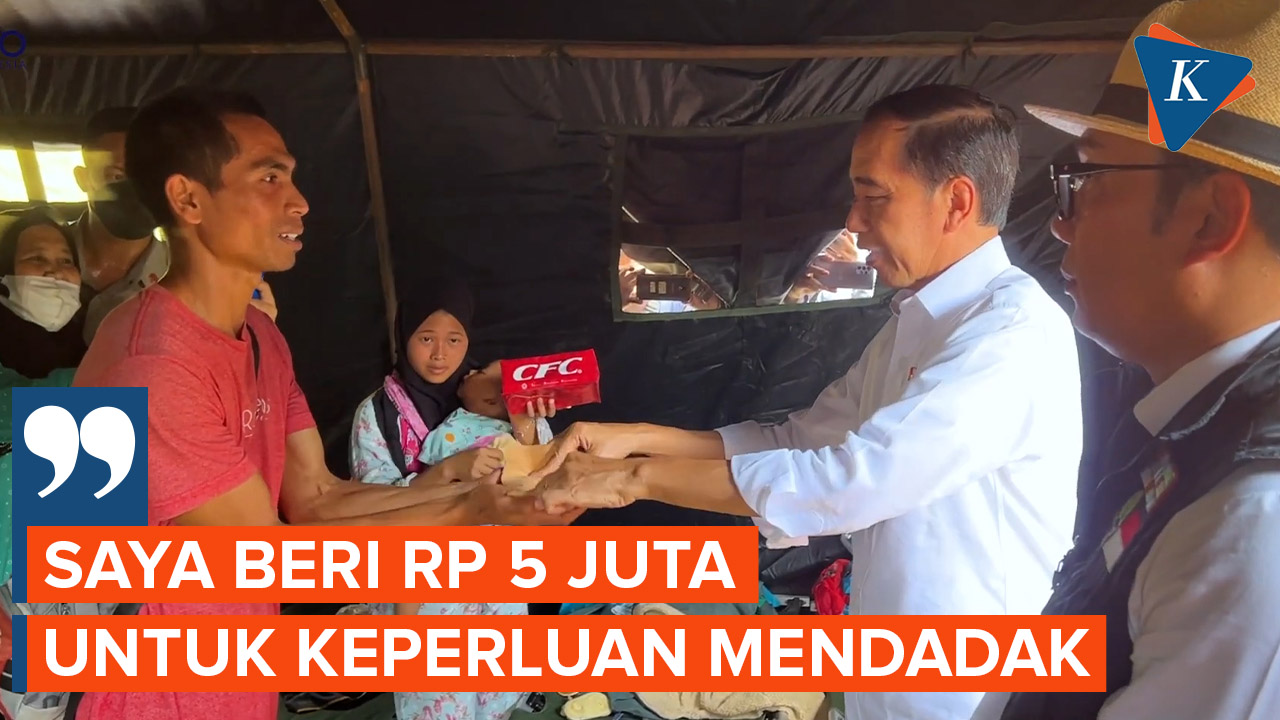 Bantu Korban Gempa, Jokowi Bagikan Uang Rp 5 Juta ke Tiap RT