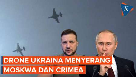 13 Drone Ukraina Dijatuhkan Rusia di Dekat Moskwa dan Crimea