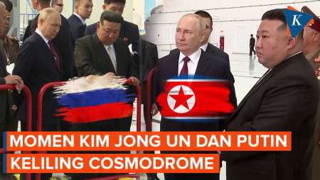 Momen Kim Jong Un Diajak Putin Keliling Bandar Antariksa Rusia