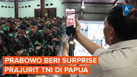 Prabowo Beri Surprise, Video Call Sjafrie Samsoedin Sapa Prajurit di Papua