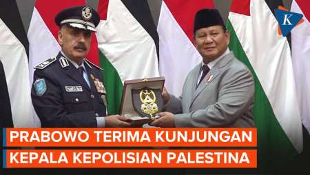 Kepolisian Palestina Kunjungi RI, Prabowo Beri Sambutan di Kantor Kemenhan