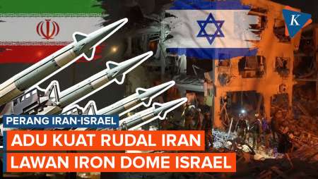 Adu Kuat Rudal Iran Vs Iron Dome Israel, Langit Tel Aviv Bergemuruh
