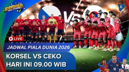 Jadwal Siaran Langsung Korea Selatan Vs Ceko Piala Dunia 2026, Hari Ini Kickoff 09.00 WIB