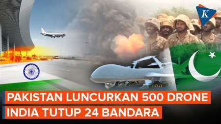 Pakistan Serang dengan 500 Drone, India Hentikan Penerbangan di 24 Bandara