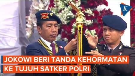 Presiden Jokowi Beri Tanda Kehormatan Nugraha Sakanti ke 7 Satker Polri