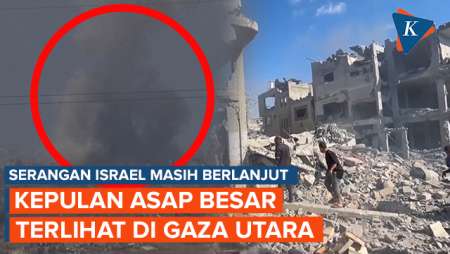 Penampakan Asap di Langit Gaza Saat Israel Lanjutkan Serangan