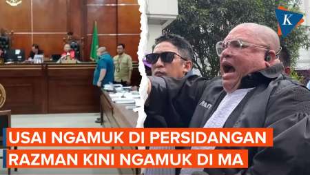 Pakai Toga Advokat, Razman Nasution Sambangi Gedung MA Sambil Ngamuk-ngamuk