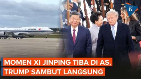 Momen Xi Jinping Tiba Di AS, Disambut Langsung Trump Di Pangkalan Militer